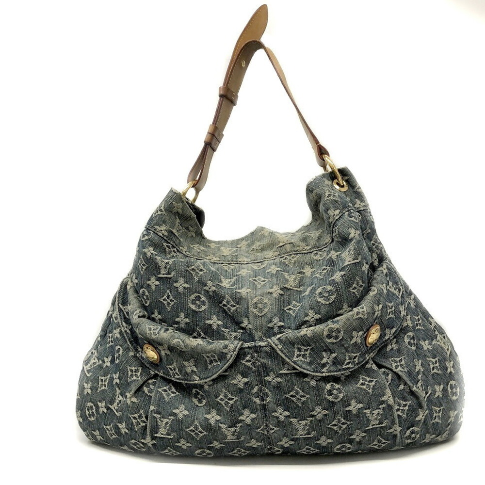 LOUIS VUITTON Daily Handbag Monogram Denim Navy Blue